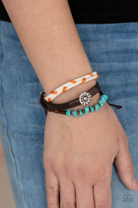 Bracelet Knot,Cork,Orange,Turquoise,Urban Bracelet,Terrain Trend Orange ✧ Cork Urban Bracelet
