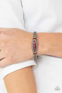 Bracelet Hinged,Red,Locked in Luster Red ✧ Bracelet