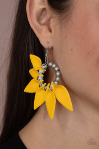 Earrings Fish Hook,Yellow,Flower Child Fever Yellow ✧ Earrings