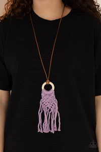 Macramé,Necklace Long,Necklace Macramé,Purple,Crafty Couture Purple ✨ Necklace