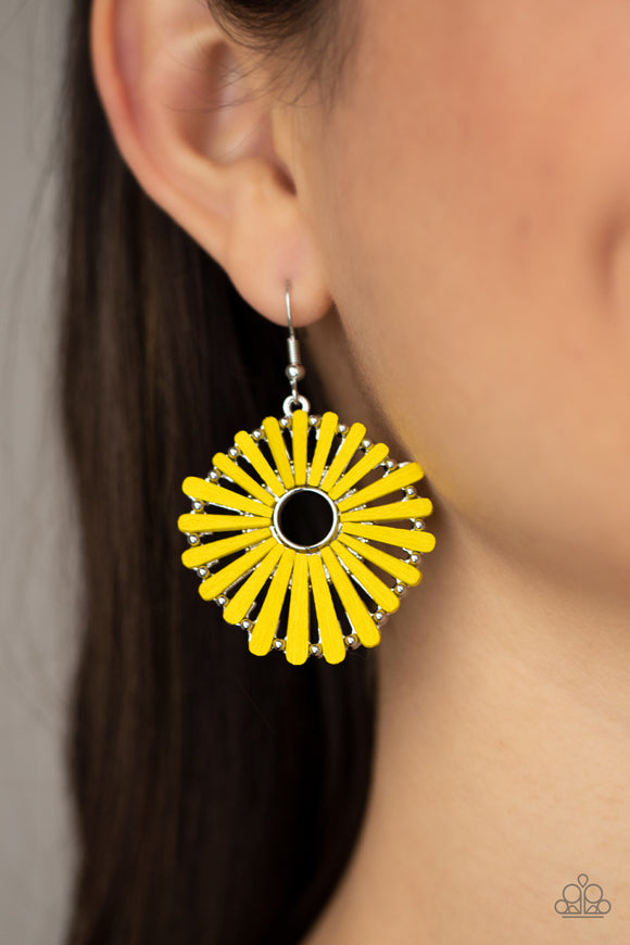 SPOKE Too Soon Yellow ✧ Wood Earrings Earrings