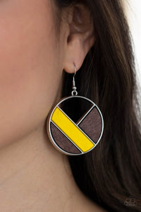 Brown,Earrings Wooden,Wooden,Yellow,Dont Be MODest Yellow ✧ Wood Earrings