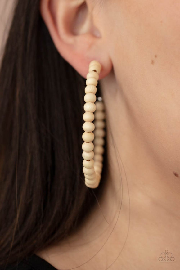 Should Have, Could Have, WOOD Have White ✧ Wood Hoop Earrings Hoop Earrings