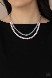 Light Pink,Necklace Short,Pink,White,Parisian Princess Pink ✨ Necklace