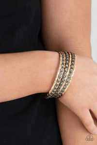 Bracelet Bangle,Brass,Gold,Back-To-Back Stacks Multi✧ Bangle Bracelet