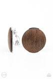 WOODWORK It Brown ✧ Wood Clip-On Earrings Earrings