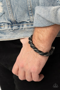 Black,Bracelet Cuff,Leather,Rebel Relic Black ✧ Bracelet
