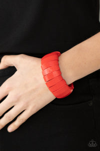 Bracelet Wooden,Red,Wooden,Raise The BARBADOS Red ✧ Bracelet