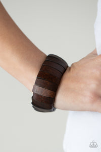 Bracelet Stretchy,Bracelet Wooden,Brown,Wooden,Raise The BARBADOS Brown ✧ Bracelet