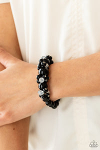 Black,Bracelet Stretchy,Sets,Upcycled Upscale Black ✧ Bracelet