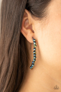 Earrings Hanging Post,Earrings Post,Iridescent,Multi-Colored,Oil Spill,GLOW Hanging Fruit Multi ✧ Post Earrings