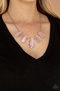 Cat's Eye,Light Pink,Necklace Short,Pink,Newport Princess Pink ✨ Necklace