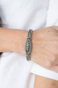 Bracelet Hinged,Hematite,Silver,Locked in Luster Silver ✧ Bracelet