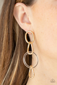 Earrings Acrylic,Earrings Post,Gold,Talk In Circles Gold ✧ Acrylic Post Earrings