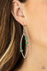 Earrings Fish Hook,Green,Flowery Finesse Green ✧ Earrings