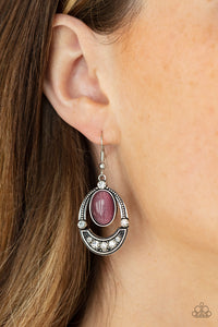 Cat's Eye,Earrings Fish Hook,Purple,Serene Shimmer Purple ✧ Earrings