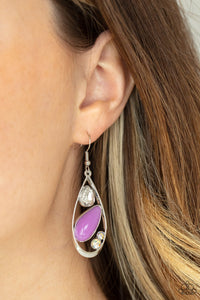 Earrings Fish Hook,Purple,Harmonious Harbors Purple ✧ Earrings