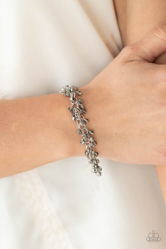 Twinkly Twilight Silver ✧ Hematite Bracelet Clasp Bracelet