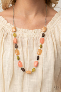 Brown,Multi-Colored,Necklace Long,Necklace Wooden,Orange,Wooden,Yellow,Meadow Escape Multi ✨ Necklace