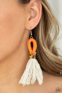 Earrings Fish Hook,Earrings Seed Bead,Orange,The Dustup Orange ✧ Seed Bead Earrings
