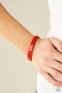 Bracelet Stretchy,Red,Material Movement Red ✧ Bracelet