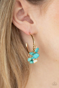 Earrings Hoop,Gold,Turquoise,Gorgeously Grounding Gold ✧ Hoop Earrings