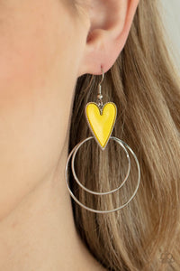 Earrings Post,Yellow,Happily Ever Hearts Yellow ✧ Post Earrings