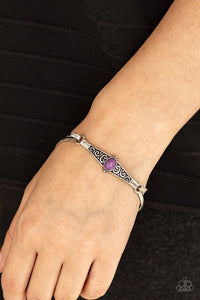 Bracelet Bangle,Bracelet Hinged,Purple,Stone Scrolls Purple ✧ Bracelet