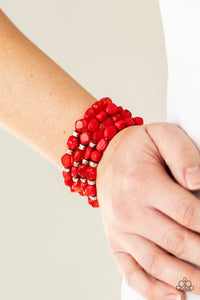 Bracelet Stretchy,Red,Nice GLOWING! Red ✧ Stretch Bracelet