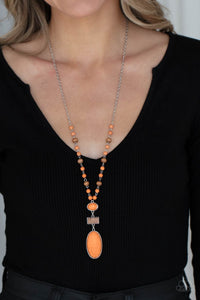 Necklace Long,Orange,Naturally Essential Orange ✧ Necklace