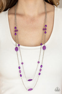 Necklace Long,Purple,Day Trip Delights Purple ✨ Necklace