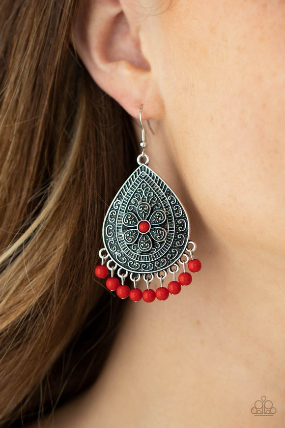 Blossoming Teardrops Red ✧ Earrings Earrings