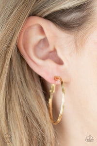 Earrings Clip-On,Earrings Hoop,Gold,City Classic Gold ✧ Clip-On Hoop Earrings