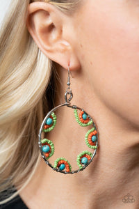 Earrings Fish Hook,Earrings Seed Bead,Multi-Colored,Turquoise,Off The Rim Multi ✧ Seed Bead Earrings