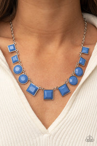 Blue,Necklace Short,Tic Tac TREND Blue ✨ Necklace