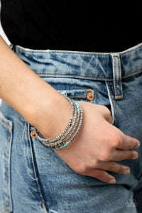 Bracelet Coil,Gray,Silver,Turquoise,Infinitely Dreamy Silver  ✧ Bracelet
