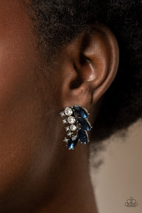 Blue,Earrings Post,Flawless Fronds Blue ✧ Post Earrings
