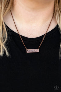 Copper,Mother,Necklace Short,Joy Of Motherhood Copper ✧ Necklace