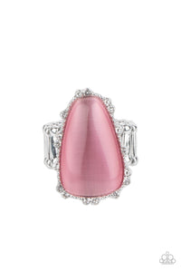 Cat's Eye,Light Pink,Pink,Ring Wide Back,Newport Nouveau Pink ✧ Ring