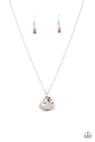 Happily Heartwarming Pink ✧ Iridescent Heart Mother Necklace Short
