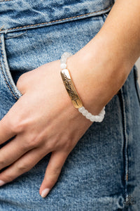 Bracelet Stretchy,Gold,Inspirational,White,Family is Forever Gold ✧ Stretch Bracelet