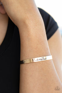 Bracelet Cuff,Gold,Mother,Sweetly Named Gold ✧ Mother Cuff Bracelet