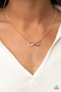 Gold,Mother,Necklace Short,Forever Your Mom Gold ✧ Infinity Necklace