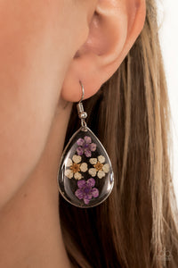 Earrings Fish Hook,Multi-Colored,Purple,White,Perennial Prairie Multi ✧ Earrings