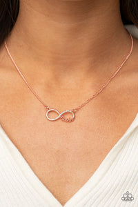 Copper,Mother,Necklace Short,Forever Your Mom Copper ✧ Infinity Necklace