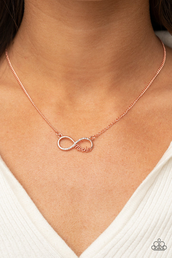 Forever Your Mom Copper ✧ Infinity Necklace Short