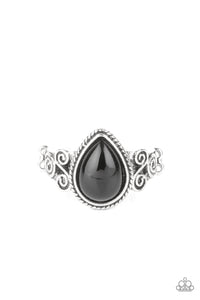 Black,Ring Skinny Back,Dreamy Droplets Black ✧ Ring