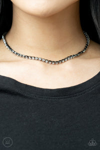 Black,Gunmetal,Necklace Choker,Starlight Radiance Black ✧ Choker Necklace