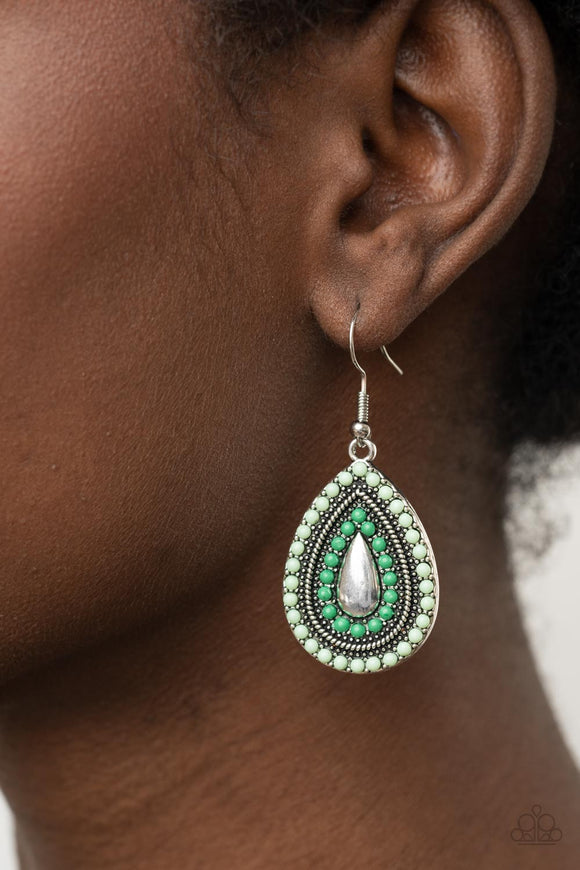 Beaded Bonanza Green ✧ Earrings Earrings