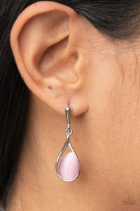 Cat's Eye,Earrings Post,Light Pink,Pink,Pampered Glow Up Pink ✧ Cat's Eye Post Earrings